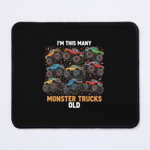 Item preview, I'm This Many Monster Trucks Old 10th Birthday Boy designed and sold by PopStars1993.