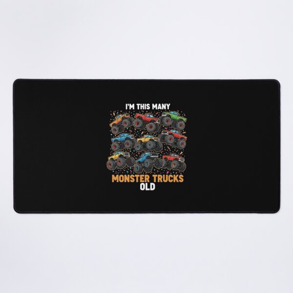 Item preview, I'm This Many Monster Trucks Old 10th Birthday Boy designed and sold by PopStars1993.