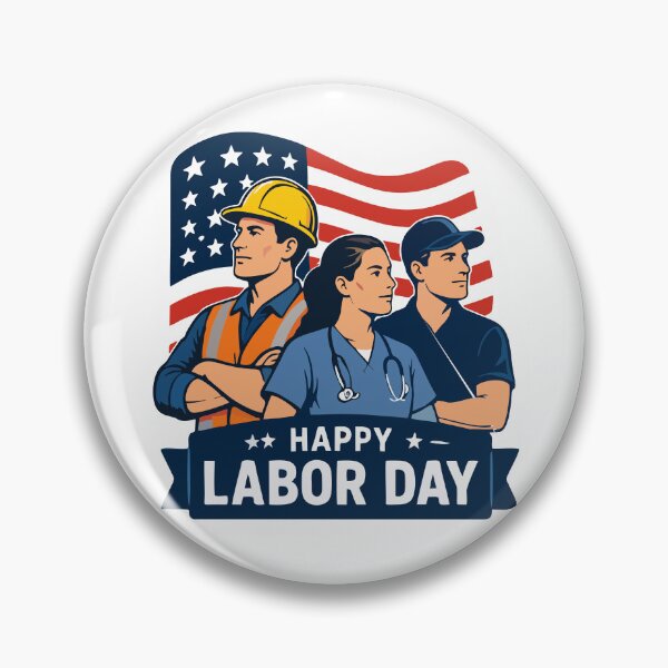 Item preview, Happy Labor Day Essential Workers Sticker designed and sold by Mikoff04-arts.