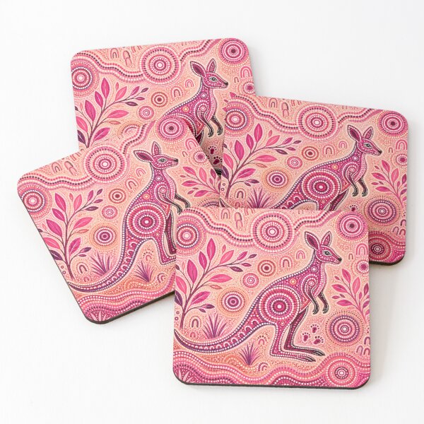 Item preview, Pink Aboriginal Art Colorful Dot Painting Abstract Pattern designed and sold by AMICO77.