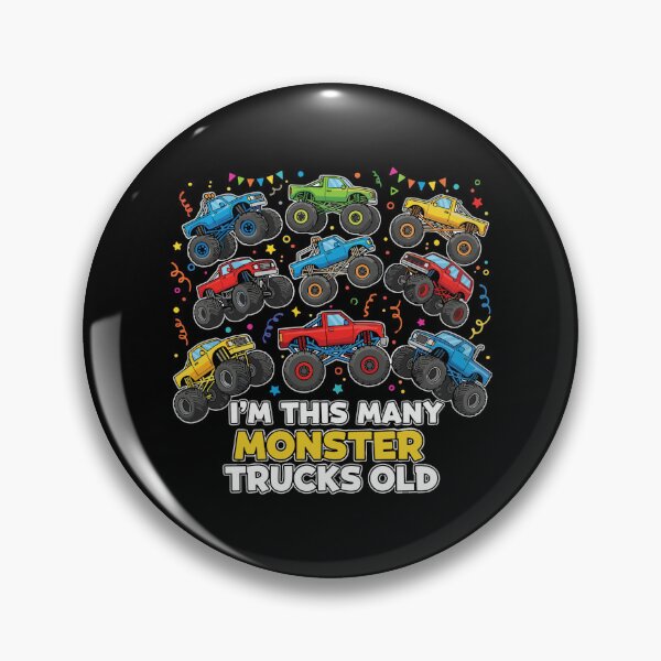 Item preview, I'm This Many Monster Trucks Old 9th Birthday Boy Monster Truck Fan designed and sold by PopStars1993.