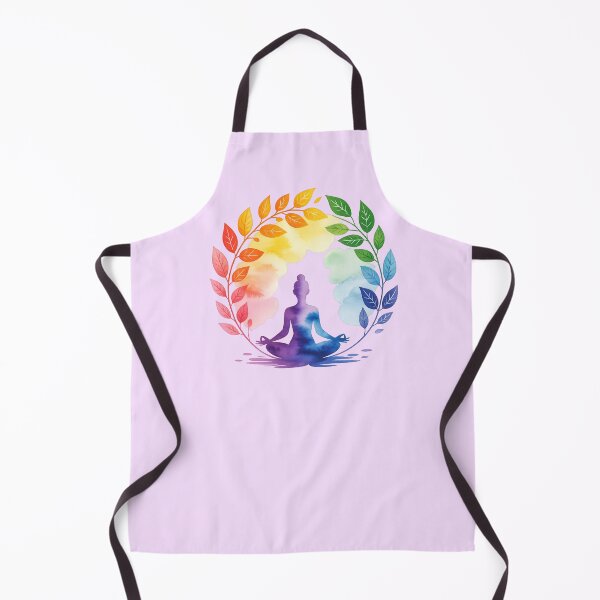 Item preview, Rainbow Meditation Yoga Watercolor Art designed and sold by Kaurisdigital.
