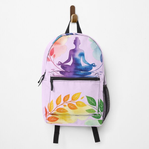 Artikelvorschau, Regenbogen-Meditations-Yoga-Aquarellkunst entworfen und verkauft von KaurisDigital.