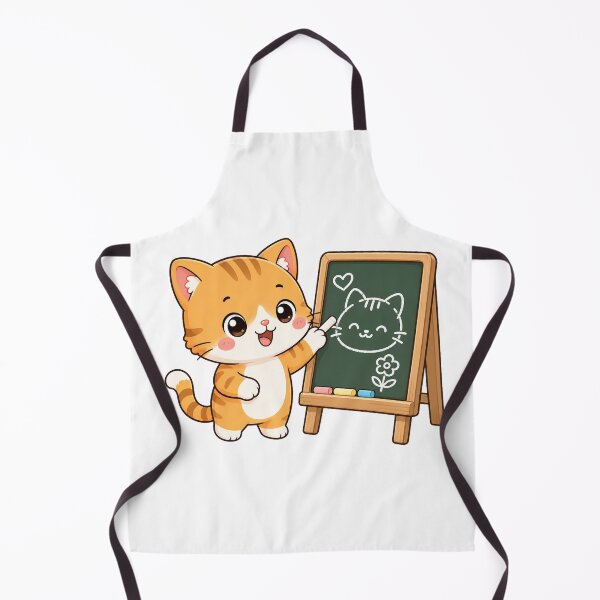 Item preview, Cute Cat Teaching Drawing Kawaii Cartoon Classroom Design designed and sold by Seculinator.
