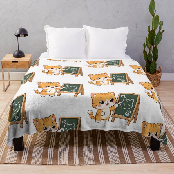 Item preview, Cute Cat Teaching Drawing Kawaii Cartoon Classroom Design designed and sold by Seculinator.