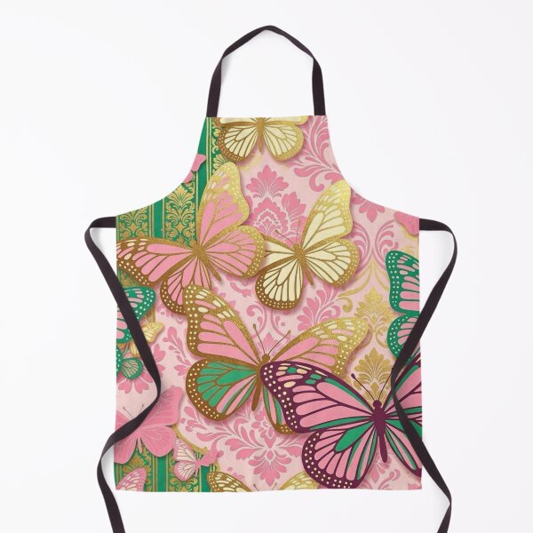 Item preview, Pink & Gold Foil Butterflies & Damask designed and sold by DesignsByPrnces.