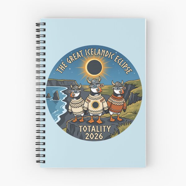 Item preview, Iceland Solar Eclipse Puffins designed and sold by GaflariDesign.