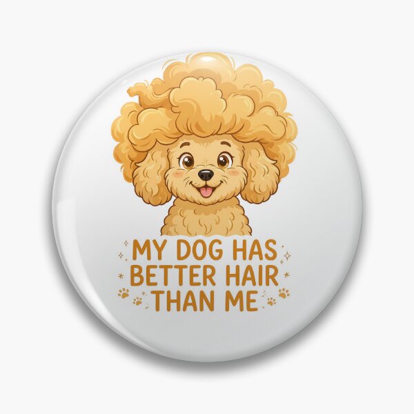 Item preview, My Dog Has Better Hair Than Me - Funny Goldendoodle Poodle Cartoon Goldendoodle Mom designed and sold by Neurospicy Trolls.