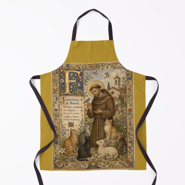 Item preview, Saint Francis of Assisi and the Animals - Medieval Illumination designed and sold by Natalia-Vlad.