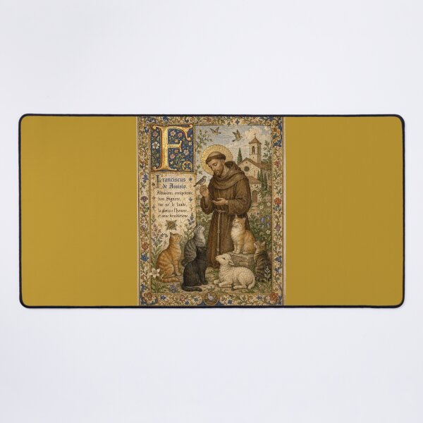 Item preview, Saint Francis of Assisi and the Animals - Medieval Illumination designed and sold by Natalia-Vlad.