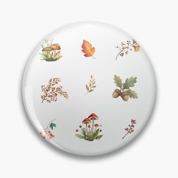 Item preview, Watercolor Fall Botanical Nature  designed and sold by silviaol.