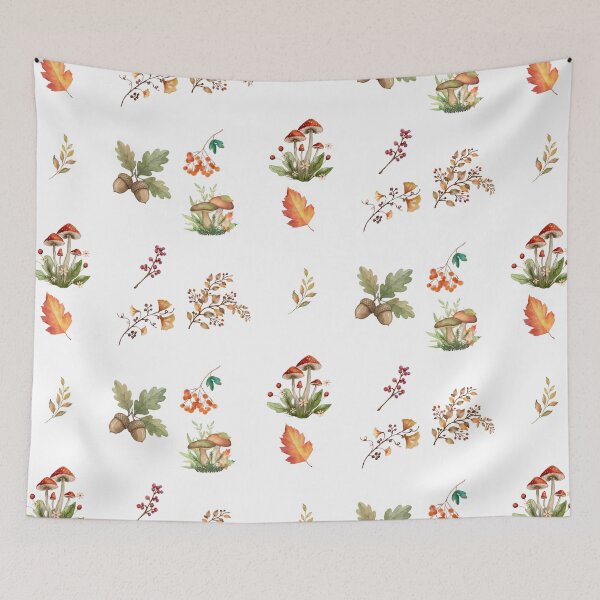 Item preview, Watercolor Fall Botanical Nature  designed and sold by silviaol.