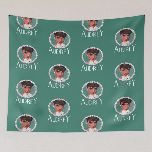 Item preview, Audrey in Pearls (on Teal) designed and sold by PawsitiveMum3.