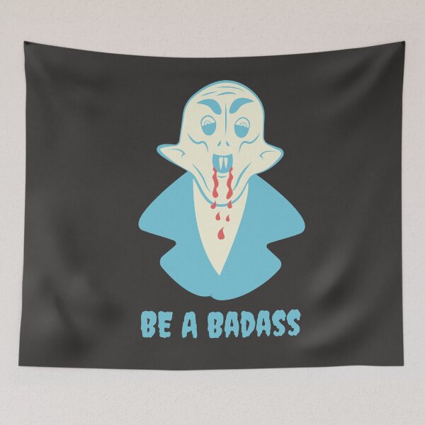 Item preview, Funny Nosferatu Be a Badass Gothic Illustration Blue Edition designed and sold by beboplab.