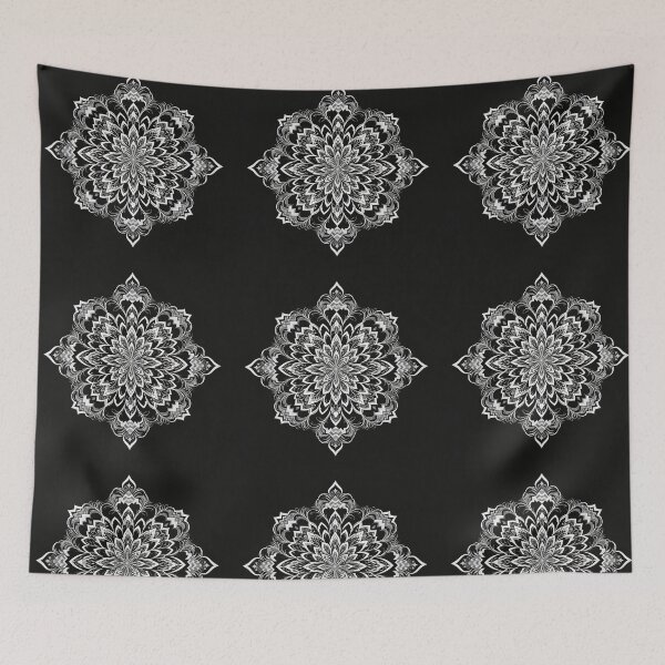 Item preview, Silver Floral Mandala designed and sold by samuel2025.