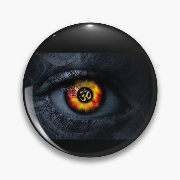 Item preview, The Cosmic Eye of Om - Fiery Spiritual Art designed and sold by Rahul Art Studio.