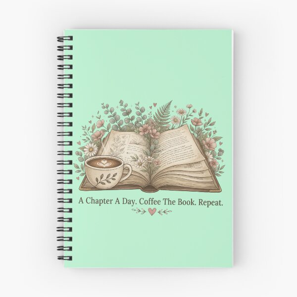 Item preview, A Chapter A Day Coffee The Book Repeat Illustration designed and sold by sanorastyle.