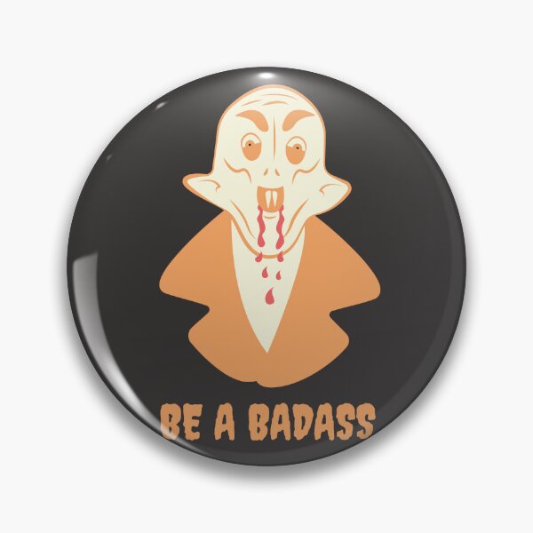Item preview, Funny Nosferatu Be a Badass Gothic Illustration Orange Edition designed and sold by beboplab.