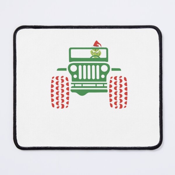 Item preview, Grinch Driving Jeep Holiday Off-Road Design designed and sold by RahniNM.