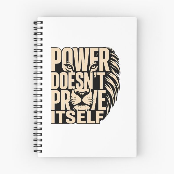 Item preview, Power Doesn't Prove Itself Fused Lion Typography designed and sold by Presshue.