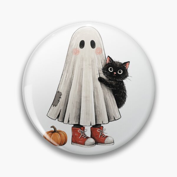 Item preview, ghost with black cat designed and sold by jkrphoto.