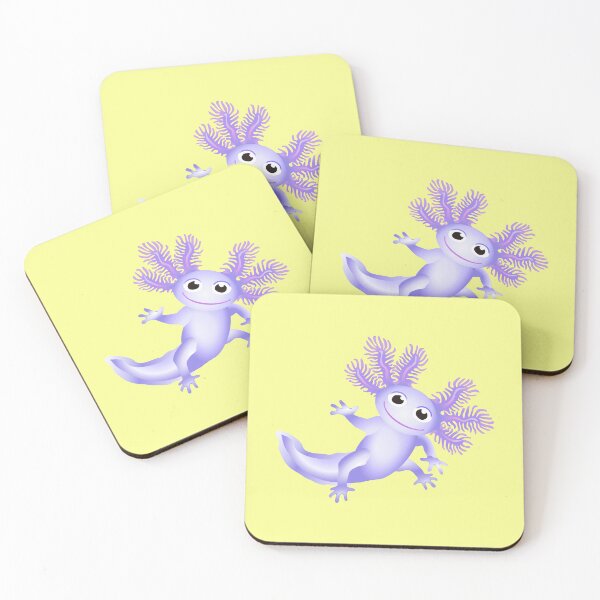 Item preview, Blue Baby Axolotl With Soft Yellow Background designed and sold by Adamo-illustration.