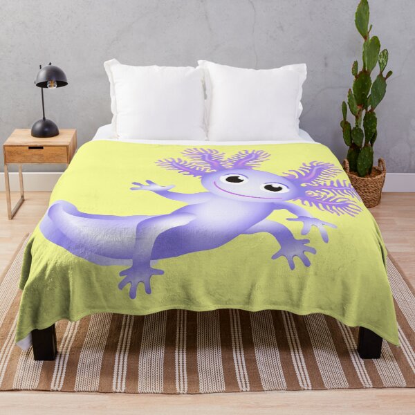 Item preview, Blue Baby Axolotl With Soft Yellow Background designed and sold by Adamo-illustration.