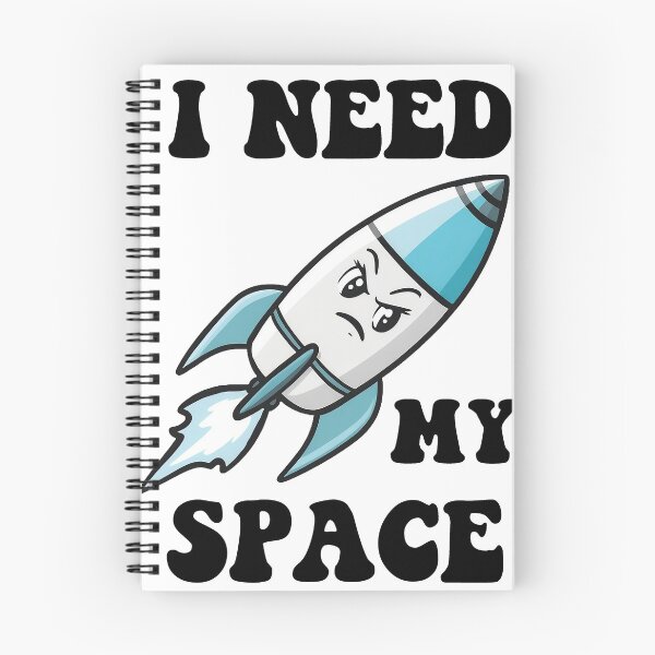 Item preview, I Need My Space Funny Introvert Rocket Ship Pun designed and sold by Foxiquie | Creative Sticker Studio.