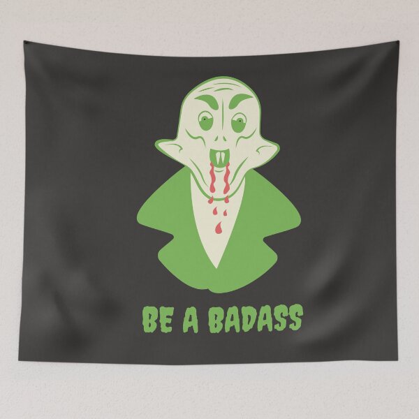 Item preview, Funny Nosferatu Be a Badass Gothic Illustration Green Edition designed and sold by beboplab.