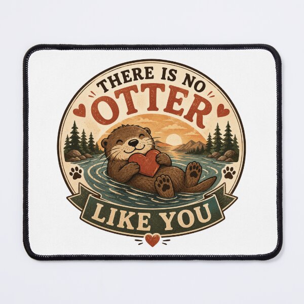 Item preview, There Is No Otter Like You Cute Funny Otter Love Design designed and sold by AMICO77.