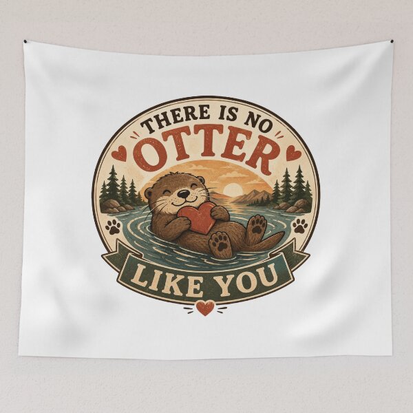 Item preview, There Is No Otter Like You Cute Funny Otter Love Design designed and sold by AMICO77.