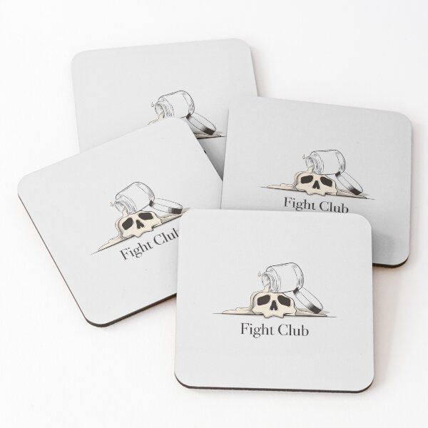 Item preview, Fight Club Melting Coffee Cup Skull Art designed and sold by Enea Kelo.