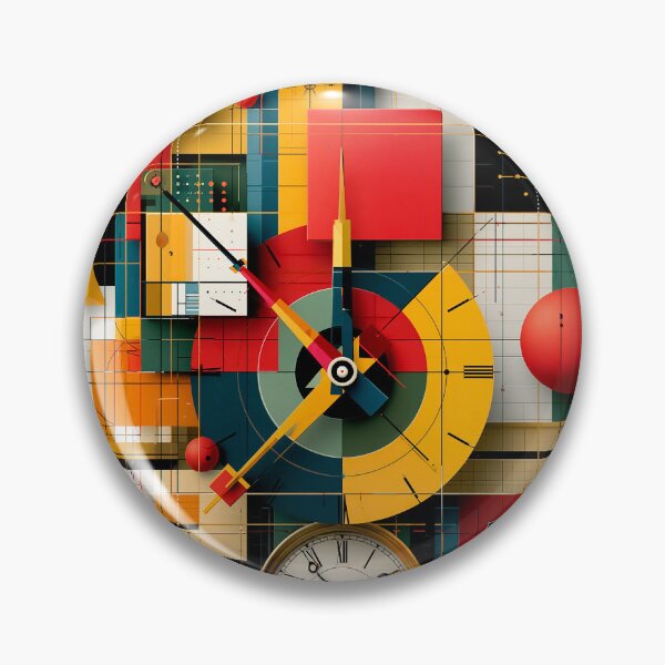 Item preview, Abstract clock geometric design art black designed and sold by TanyaLovus.