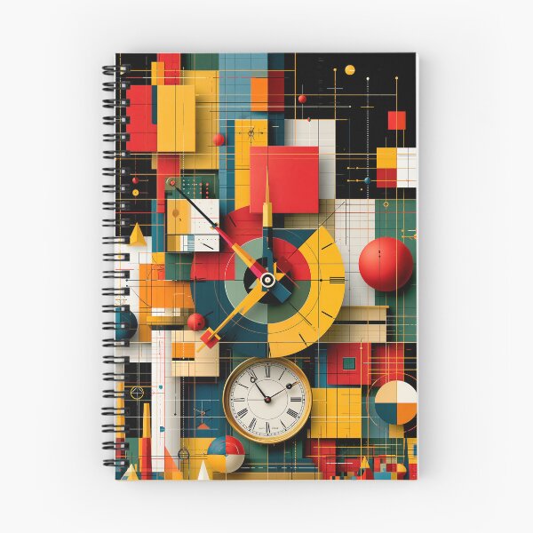 Item preview, Abstract clock geometric design art black designed and sold by TanyaLovus.