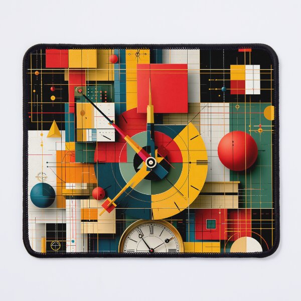 Item preview, Abstract clock geometric design art black designed and sold by TanyaLovus.