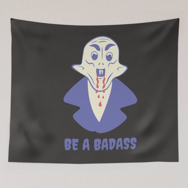 Item preview, Funny Nosferatu Be a Badass Gothic Illustration Purple Edition designed and sold by beboplab.