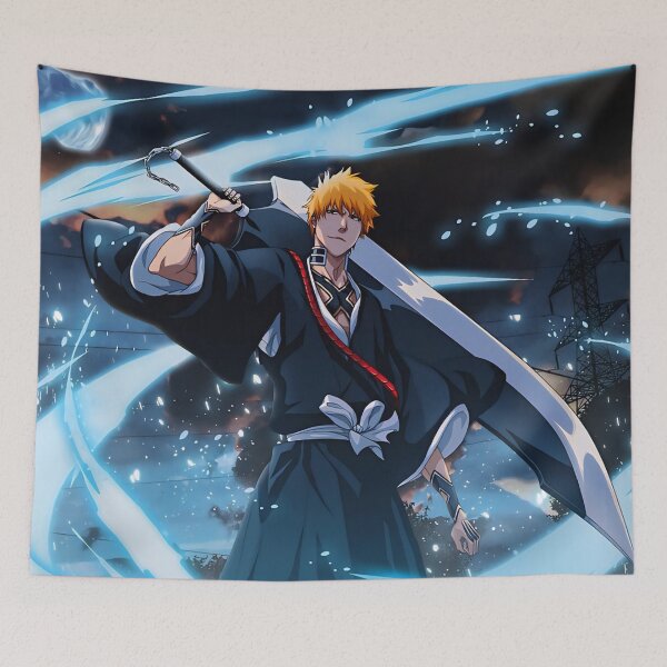 Item preview, Ichigo Kurosaki Blue Energy Art designed and sold by PosterFuel.