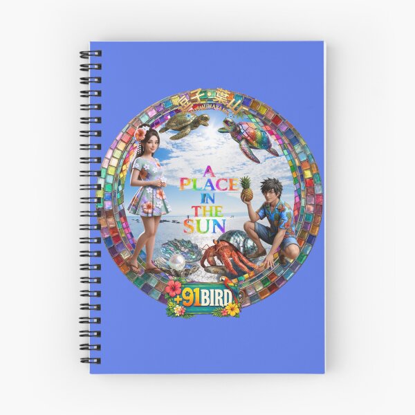 Item preview, Hayama Morito Beach Sun with Island Hime, Ninja & Sea Friends - A Place in the Sun designed and sold by Plus91BIRD.