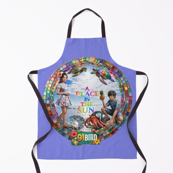 Item preview, Hayama Morito Beach Sun with Island Hime, Ninja & Sea Friends - A Place in the Sun designed and sold by Plus91BIRD.