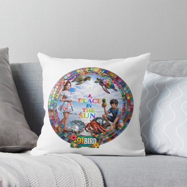Item preview, Hayama Morito Beach Sun with Island Hime, Ninja & Sea Friends - A Place in the Sun designed and sold by Plus91BIRD.