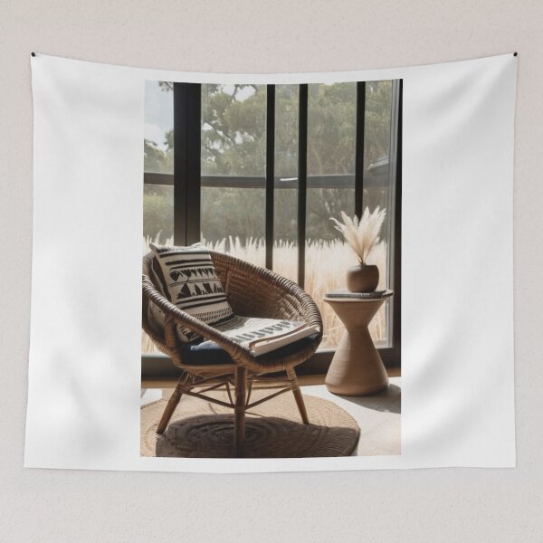 Item preview, Interior - Rattan Chair, Chic Bohemian Aesthetic designed and sold by Reverso-Design.