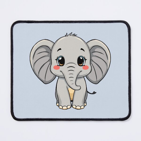 Item preview, Cute Baby Elephant Cartoon Chibi Art designed and sold by SolutionsArt.