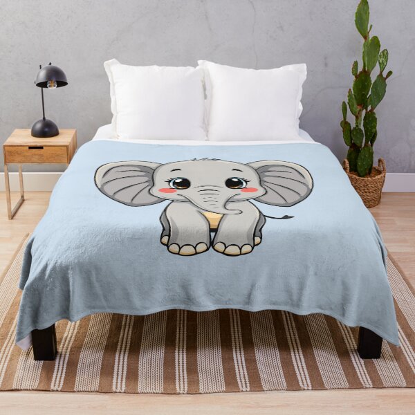 Item preview, Cute Baby Elephant Cartoon Chibi Art designed and sold by SolutionsArt.