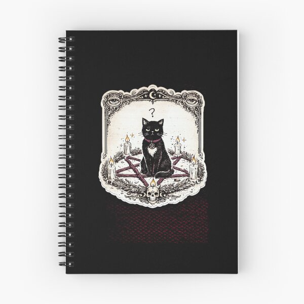Item preview, Indifferent Black Cat in Herb and Candle Pentagram Victorian Occult Illustration Witchy Humor designed and sold by OnPointOutfits.