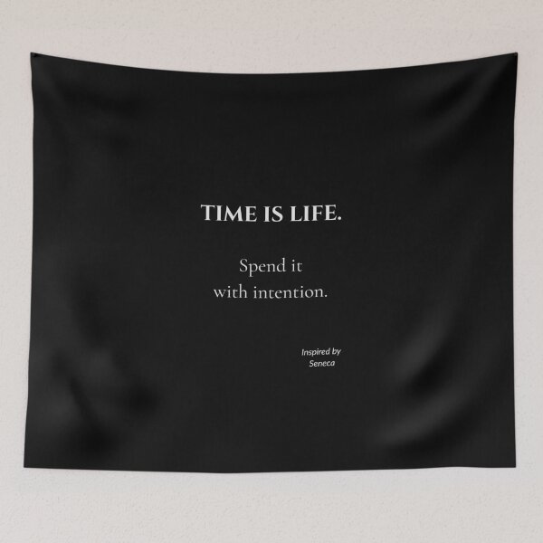 Item preview, Time Is Life – Seneca Inspired Stoic Quote | Minimalist Typography designed and sold by CalmWorldShop.