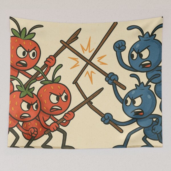 Item preview, Garden war: strawberries vs. blueberries designed and sold by Elektra9.