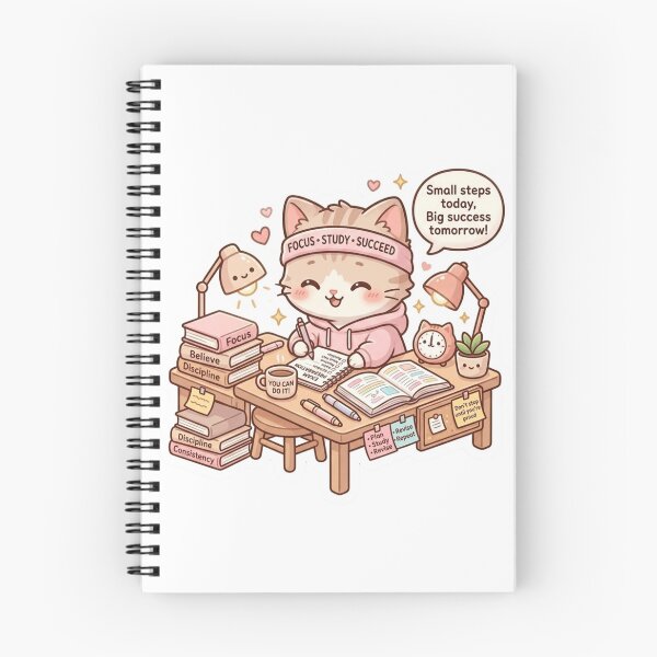 Item preview, Focused Study Kitty Dreams Sticker  designed and sold by Designertanya.