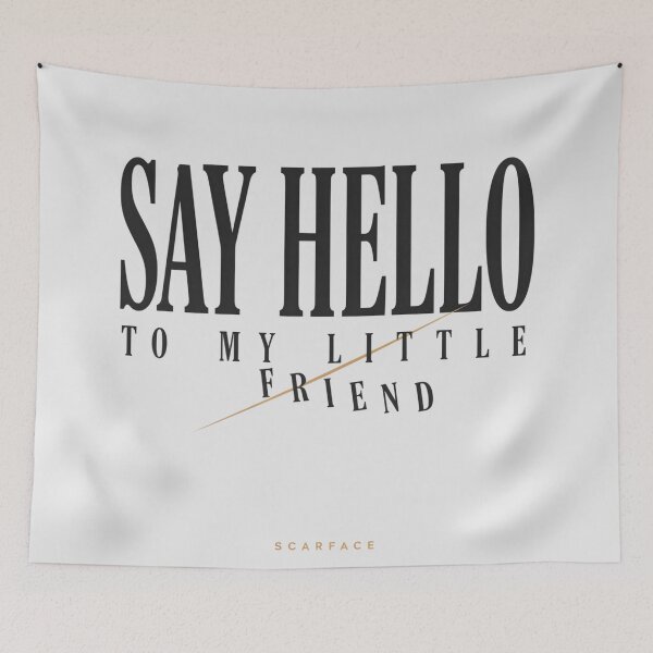 Item preview, Scarface Say Hello To My Little Friend Movie Quote Art designed and sold by Enea Kelo.