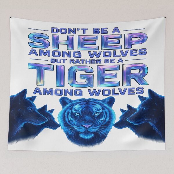 Item preview, Be a Tiger Not a Sheep – Neon Alpha Motivation Transparent Streetwear Design designed and sold by Imagetore.
