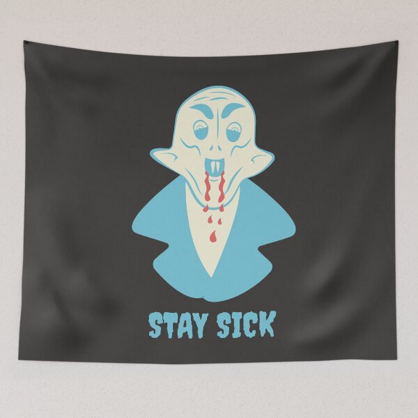 Item preview, Divertida ilustración gótica de Nosferatu Stay Sick (Edición Azul) designed and sold by beboplab.